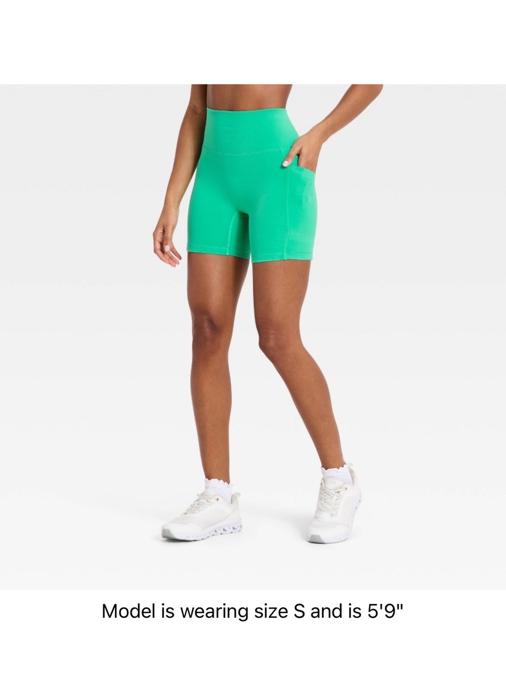 NWT All In Motion super flex ultra High rise Pocket Bike Shorts 5” Size S